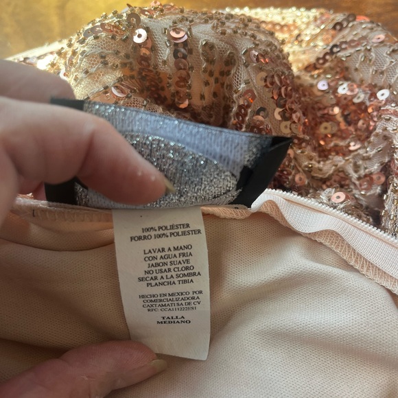 New with tags. Pink Gold sequin dress. - Picture 10 of 11